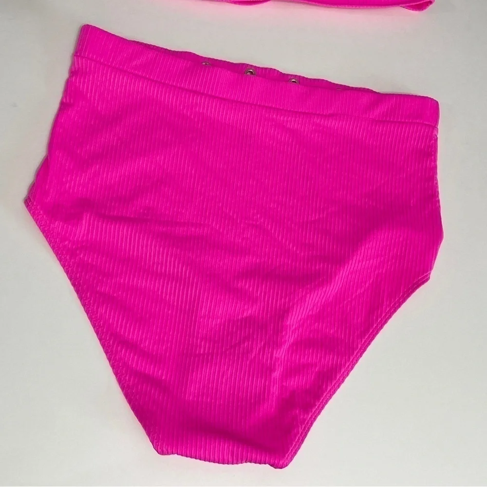 YMI Juniors' Ribbed Grommet Bikini Two-Piece Size Large